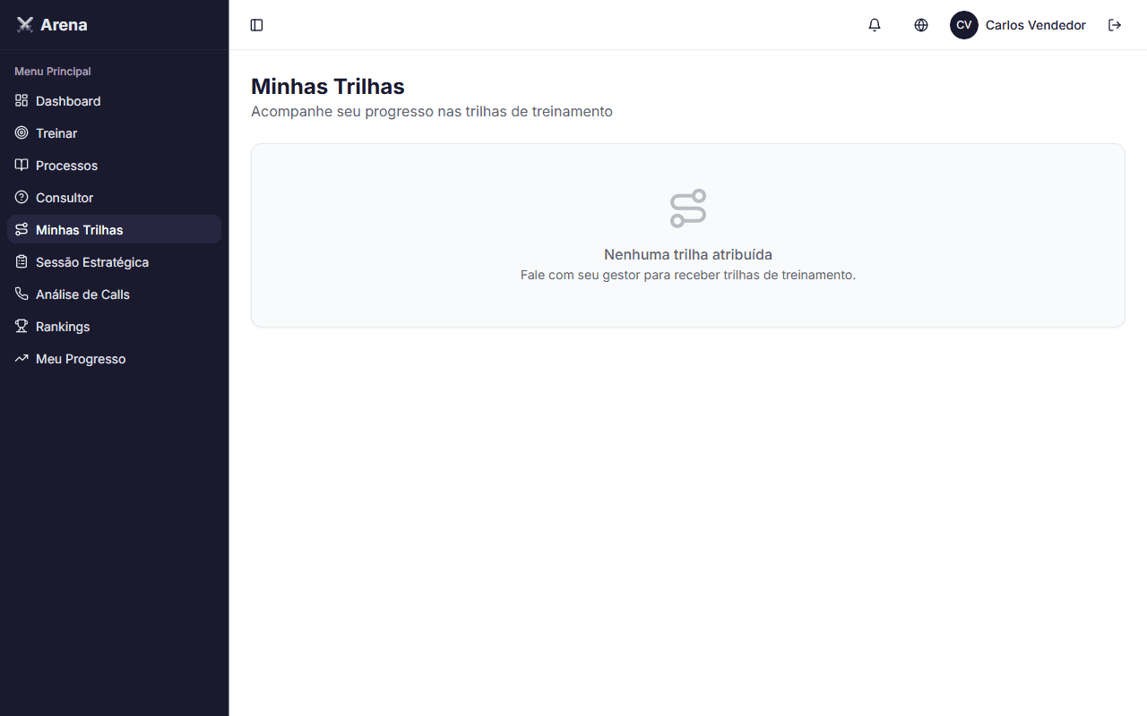 Trilhas de treinamento personalizadas com módulos sequenciais